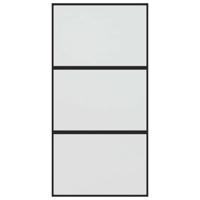 Schuifdeur 102,5x205 cm gehard glas en aluminium zwart - thumbnail