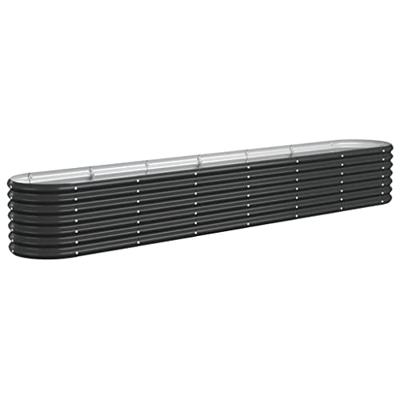 VidaXL Plantenbak 260x40x36 cm gegalvaniseerd staal antracietkleurig VidaXL Plantenbak 260x40x36 cm gegalvaniseerd staal antracietkleurig