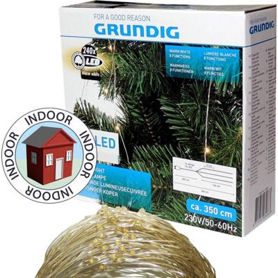 Lichtsnoer koper 240 LED - warm wit - 8 functies Lichtsnoer koper 240 LED - warm wit - 8 functies