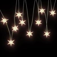 Hanglamp Moravische ster met 10 LED's 10 cm wit - thumbnail