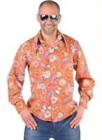 Hippie blouse Paisley oranje/bruin - thumbnail
