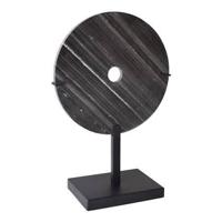 LOFT42 Circle Ornament op voet - Zwart Marmer Ø30cm - thumbnail