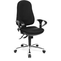 Topstar bureaustoel Support SY, zwart, basis uit chroom - thumbnail