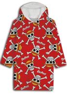 One Piece Hoodie Fleece deken Rood, 7 - 14 jaar - thumbnail