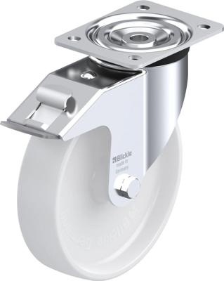 Blickle L-PO 200G-FI Zwenkwiel met rem Wieldiameter: 200 mm Draagvermogen (max.): 400 kg 1 stuk(s) Blickle L-PO 200G-FI Zwenkwiel met rem Wieldiameter: 200 mm Draagvermogen (max.): 400 kg 1 stuk(s)
