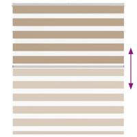 Zebra Blind 125x150 cm stofbreedte 120,9 cm polyester zandbruin - thumbnail