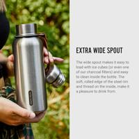 Zwarte Black+Blum Geïsoleerde Waterfles - 0,5 liter - Zwart - thumbnail