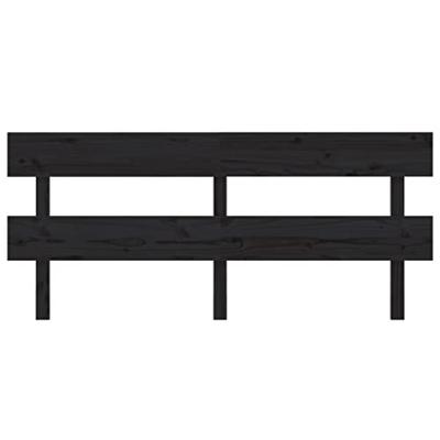 Hoofdbord 184x3x81 cm massief grenenhout zwart