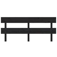 Hoofdbord 184x3x81 cm massief grenenhout zwart - thumbnail