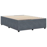 Bedframe zonder matras 160x200 cm fluweel donkergrijs - thumbnail