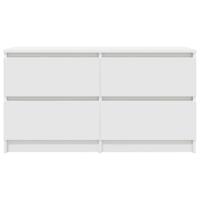 Tv-meubel 100x35x54 cm bewerkt hout wit - thumbnail