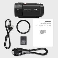 Panasonic VX3 | 4K camcorder (videokwaliteit 4K 25p, 24 x optische zoom, groothoek 25 mm, tactdisplay, gestabiliseerd, AF 4K, HDR) zwart - Franse versie - thumbnail