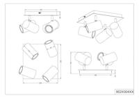 Trio SpotMarley 4-lichts mat zwart - 802430432 - thumbnail