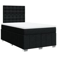 Boxspring met matras stof zwart 120x190 cm - thumbnail