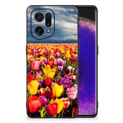 OPPO Find X5 Bloemen Hoesje Tulpen OPPO Find X5 Bloemen Hoesje Tulpen