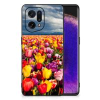 OPPO Find X5 Bloemen Hoesje Tulpen - thumbnail