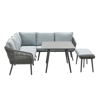 Davis Ld Set 6-Delig Carbon Black Rope Diameter 8Mm Mint Green Garden Impressions - Garden impressions