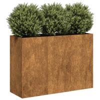 Plantenbak roestig 120x40x80 cm weervast staal - thumbnail
