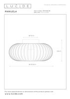 Lucide MANUELA - Plafonnière - Ø 39,5 cm - 1xE27 - Grijs - thumbnail