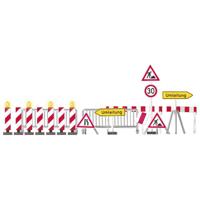 Busch 5937 H0 Set van 7 stuks Waarschuwingspaal Bouwpakket - thumbnail