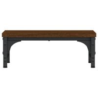 VidaXL Monitorstandaard 37x23x14 cm bewerkt hout bruin eikenkleur - thumbnail