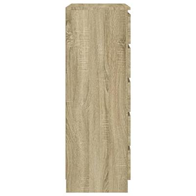 Ladekast 60x36x103 cm bewerkt hout sonoma eikenkleurig Ladekast 60x36x103 cm bewerkt hout sonoma eikenkleurig