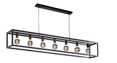 Highlight Design hanglampFragola 170cm 7-lichts zwart - H5841.01