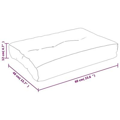 VidaXL Palletkussens 60x40x12 cm stof roze