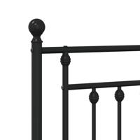 Bedframe met voetbord zonder matras metaal zwart 180x200 cm - thumbnail