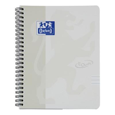 Oxford School Touch spiraalblok, ft A5, 140 bladzijden, gelijnd, grijs Oxford School Touch spiraalblok, ft A5, 140 bladzijden, gelijnd, grijs