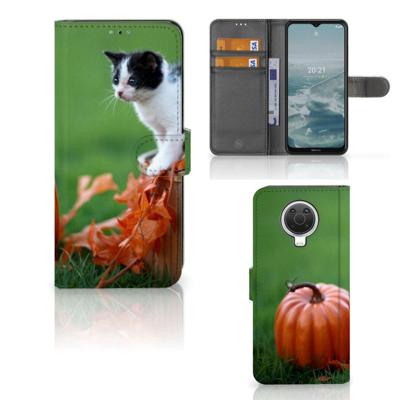 Nokia G10 | G20 | Telefoonhoesje | Met pasjeshouder | Kitten