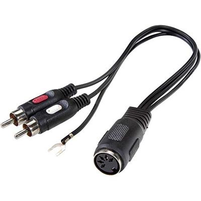 SpeaKa Professional SP-7869832 Cinch / DIN-aansluiting Audio Y-adapter [1x DIN-bus 5-polig - 2x Cinch-stekker] Zwart