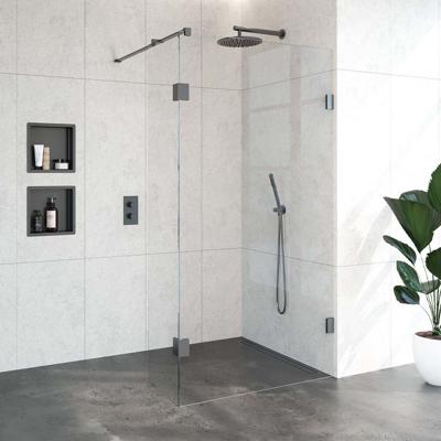 Inloopdouche Compleet Just Creating Profielloos 110/40 cm Gunmetal Sanitop