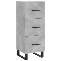 Dressoir 34,5x34x90 cm bewerkt hout betongrijs - thumbnail