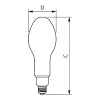 Signify 26783100 Gloeilamp-lamp Energielabel D (A - G) E27 Peer 36 W Warmwit (Ø x l) 91.5 mm x 248 mm 1 stuk(s) - thumbnail