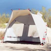 VidaXL Strandtent 2-persoons waterdicht snelontgrendeling grijs - thumbnail