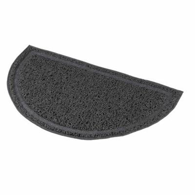 TRIXIE SCHOONLOOPMAT VOOR KATTENBAKKEN HALFROND PVC ANTRACIET 41X25 CM 2 ST