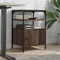 Printerkastje 3-laags 50x40x76 cm bewerkt hout bruin eiken - thumbnail