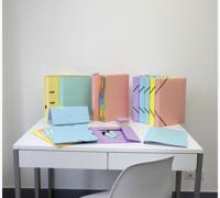 Exacompta Aquarel ringmap uit gecoat karton, ft A4, met 4 D-ringen, rug van 4 cm, geassorteerde kleuren - thumbnail