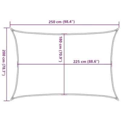VidaXL Zonnezeil 160 g/m² 2x2,5 m hdpe terracottakleurig VidaXL Zonnezeil 160 g/m² 2x2,5 m hdpe terracottakleurig