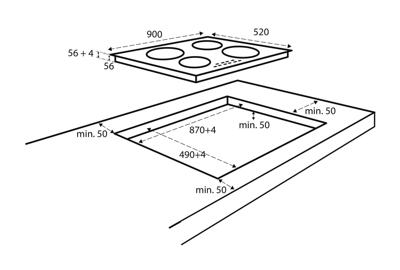 Inventum IKI9035 Inductie kookplaat Zwart