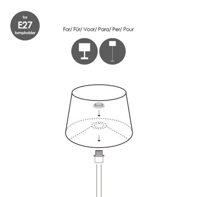 Home sweet home melrose lampenkap ovaal 24/16/16 taupe