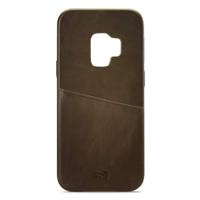 Senza Desire Leather Cover with Card Slot Samsung Galaxy S9 Burned Olive - thumbnail