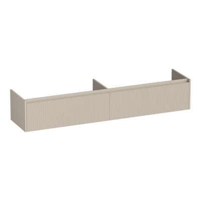 Brauer Embrace Wavy - Onderkast - 200 cm - met 2 Softclose Lades Greeploos en 2 Sifon Uitsparingen - Mat Beige