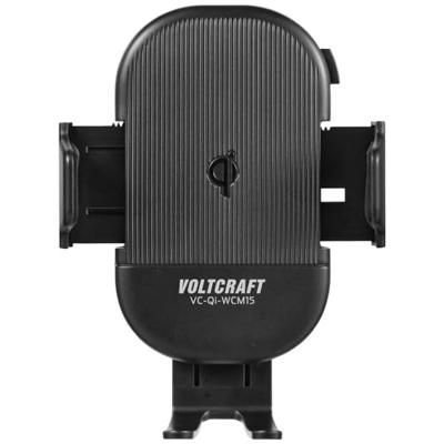 VOLTCRAFT VC-Qi-WCM15 Telefoonhouder voor in de auto Met inductielader 55 - 89 mm 4 - 6.7 inch Bevestigingswijze (auto): Ventilatierooster VOLTCRAFT VC-Qi-WCM15 Telefoonhouder voor in de auto Met inductielader 55 - 89 mm 4 - 6.7 inch Bevestigingswijze (auto): Ventilatierooster