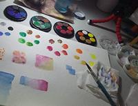 Montval aquarelpapier, wit met grove korrel 270 g/m², ft A3, blok met 12 vellen - thumbnail