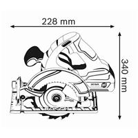 Bosch Blauw GKS 18 V-Li accu cirkelzaag | zonder accu's en lader - 060166H000 - thumbnail