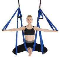 6 behandelt bodybuilding hand stand inelasticiteit luchtfoto yoga hangmat (Sapphire Blue) - thumbnail