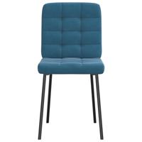 Eetkamerstoelen 6 st fluweel blauw - thumbnail