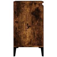 Wastafelkast 58x33x60 cm bewerkt hout gerookt eikenkleurig - thumbnail